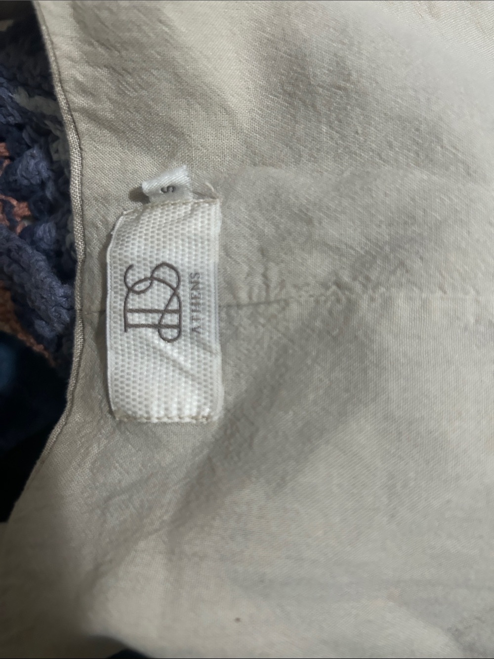 Athens linen cotton Cream Button-Front Blouse by